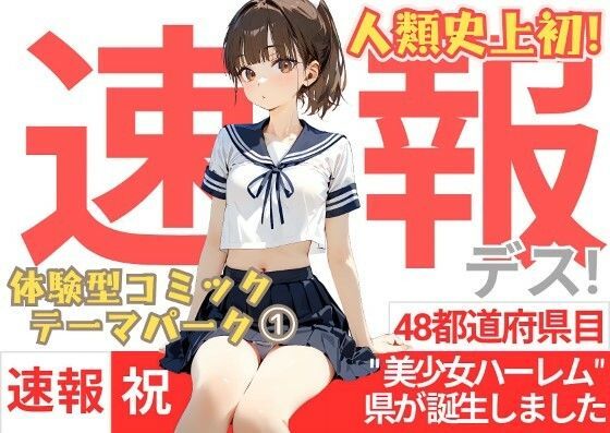 エロ漫画：【速報です！】人類史上初！！純粋培養された33万人『美少女ハーレム県』が誕生しました！！！-体験型コミック・テ……のトップ画像